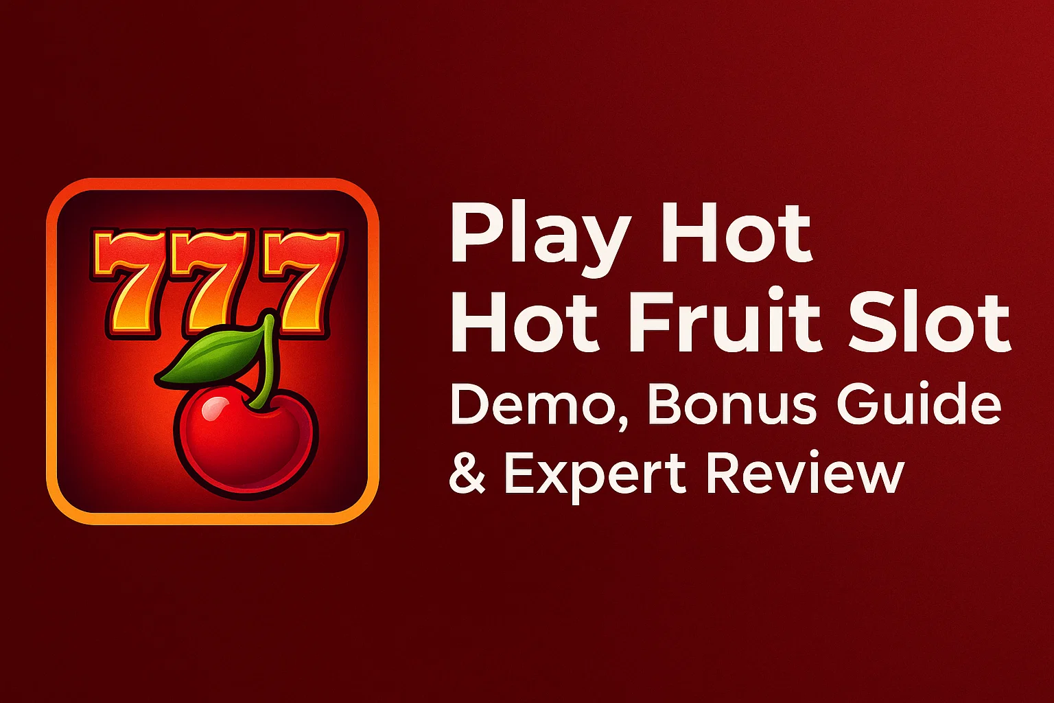 Play Hot Hot Fruit Slot – Demo, Bonus Guide & Expert Review